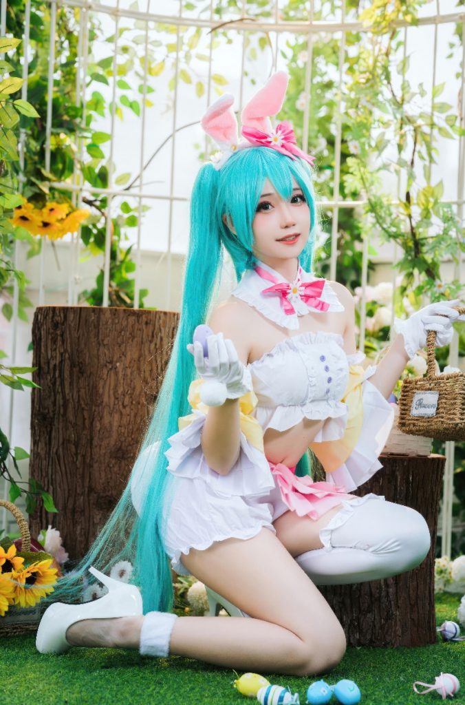 焖焖碳 NO.047 初音未来复活节兔子[22P-162MB]-蜜桃啵啵