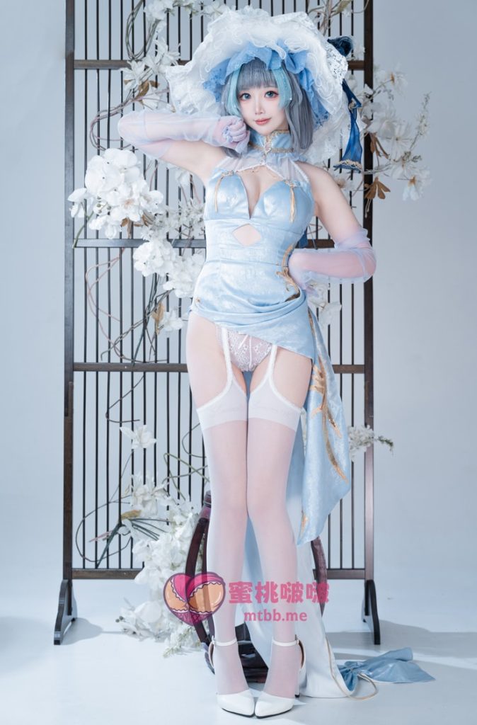 面饼仙儿 NO.147 碧蓝航线-柴郡猫猫蓝旗袍[40P-438MB]-蜜桃啵啵