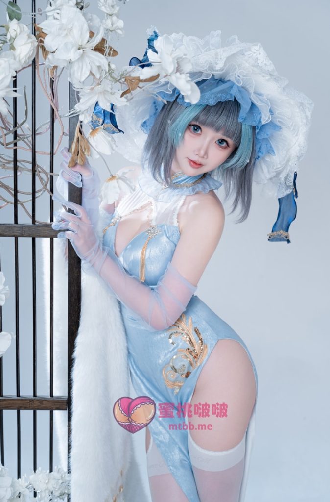 图片[1]-面饼仙儿 NO.147 碧蓝航线-柴郡猫猫蓝旗袍[40P-438MB]-蜜桃啵啵