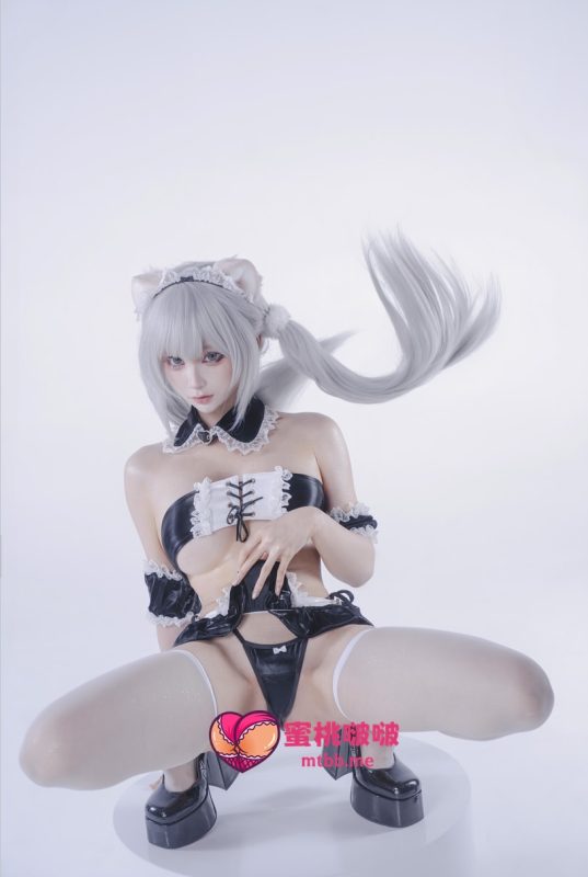 蠢沫沫 NO.400 白发粉猫 [22P-75MB]-蜜桃啵啵