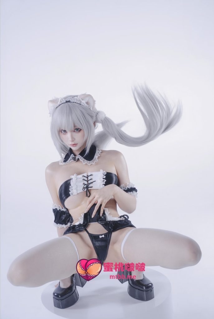 蠢沫沫 NO.400 白发粉猫 [22P-75MB]-蜜桃啵啵